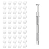 100 Stück Nail Art Schwamm Mit Piercing Zange,Nail Art Zubehör Schwamm Mit Piercing Kugel Aufdreher,Spons Brush Applikator,Nagelkunst-Rendering-Werkzeuge,Für Gradient Nail Art Patterns Erstellen.