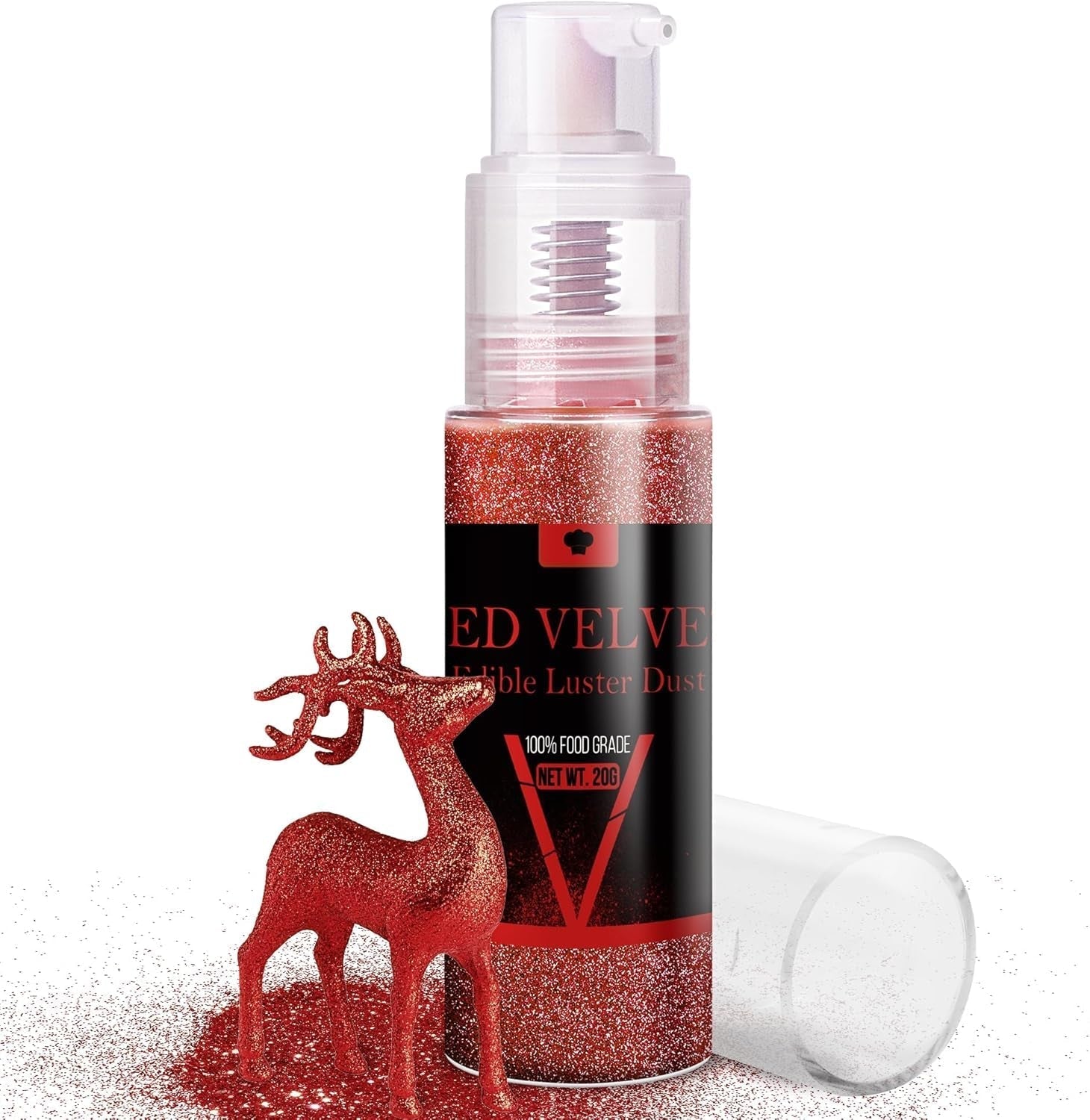 Eetbare glittersprayset - 20 g voedsel iriserend glitterstof voor drankjes, champagne, gebak - eetbare metallic voedselkleur voor cocktails, wijn, sterke drank, bakken, taarten