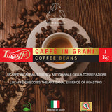Lucaffé - Kaffeebohnen Mamma Lucia, 1 kg | Kaffee aus ganzen Bohnen für cremigen Espresso | Helle Röstung | intensiever en cremiger Gesmack