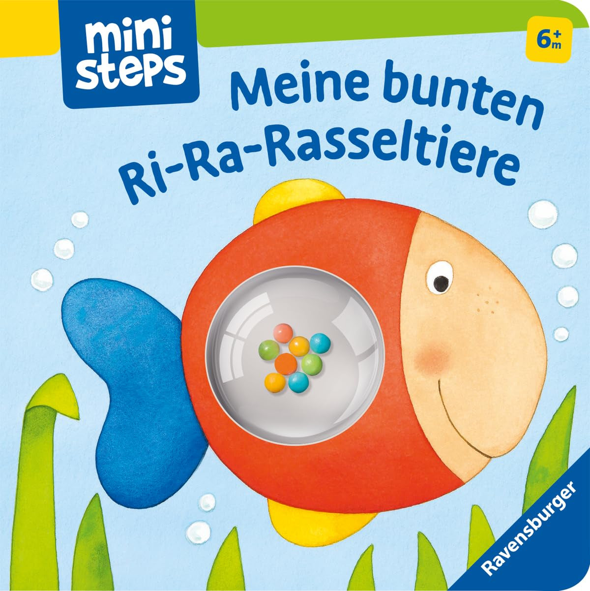 Mijn kleurrijke dieren met bellen Ri-Ra - boek met bellen voor baby's vanaf 6 maanden, kinderboek, speelboek: vanaf 6 maanden Jucarii Bebe Naty Shop