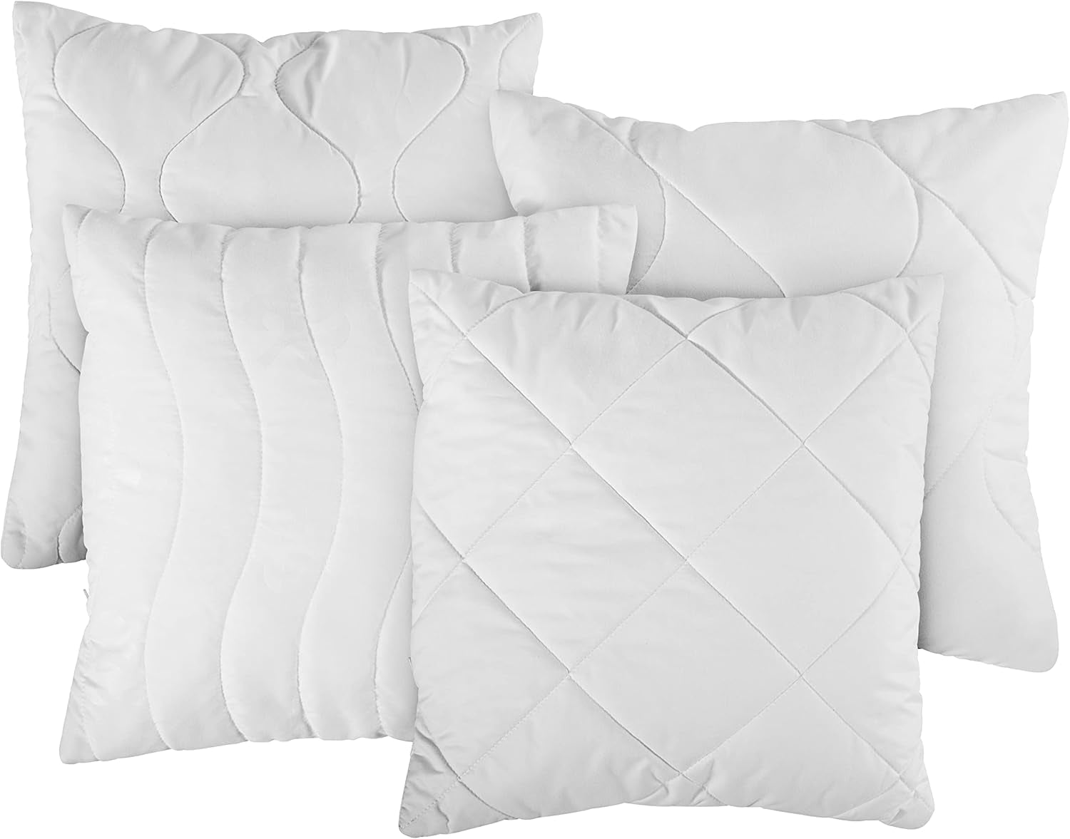 Traumnacht Comfortabel roulettekussen, Set van 4 kussens, Met gewatteerde hoes en schuimvulling, 40 X 40 cm, Oeko-Tex gecertificeerd, Gemaakt volgens de Duitse kwaliteitsnorm Naty Shop standaard kussens Standaard titel