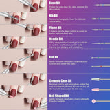 Depvko 30 Stück Nagelfräser Aufsätze Bits, 3/32'' Keramik Bohrer Für Nägel Acryl Diamant-Nagelhaut-Efile-Hartmetall-Retferner Für Zuhause Salon Gel, Maniküre Pediküre-Werkzeuge (Inclusief 3 Etueln)