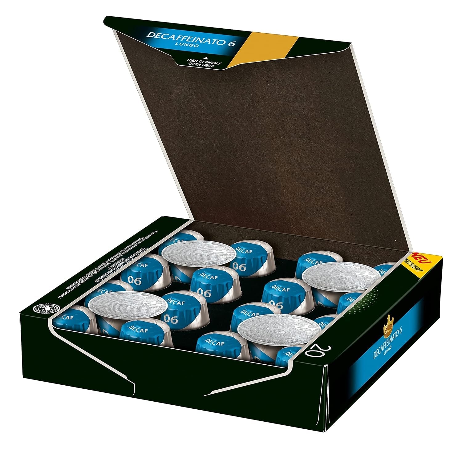 Kaffeekapseln Lungo Classico (nur für kurze Zeit) Megapack XXL & Kaffeekapseln Lungo Decaffeinato- Intensität 6-200 Nespresso compatibel Kapseln, 10er Pack, 10 x 20 Getränke