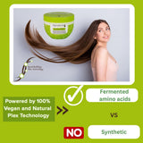Bond Repair Mask helpt oververwerkt, beschadigd haar te revitaliseren en te versterken, geformuleerd met aminozuren afkomstig uit de natuur - Veganistische en natuurlijke plex-technologie. Naty Shop haarmasker