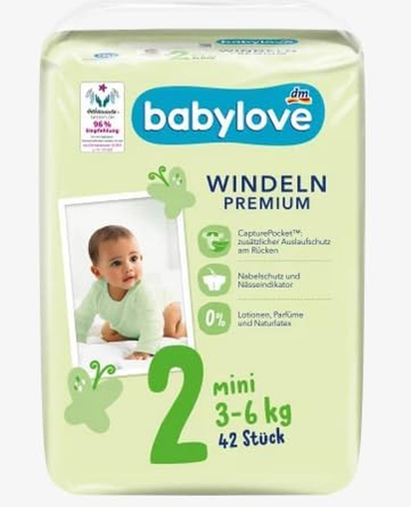 Premium luiers maat 2, mini, 3-6 kg, 42 stuks