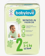 Premium luiers maat 2, mini, 3-6 kg, 42 stuks