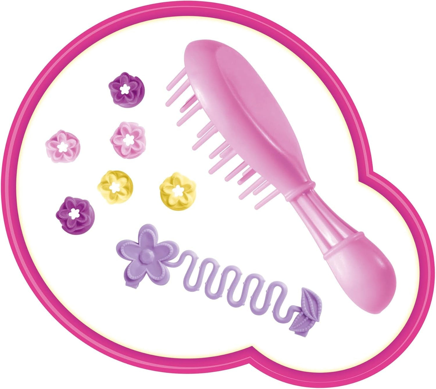 Simba 105733640 - Steffi Love Flower Hair, pop met extra lang haar, inclusief 6 clips, vlechtaccessoire en kam, 29 cm, vanaf 3 jaar