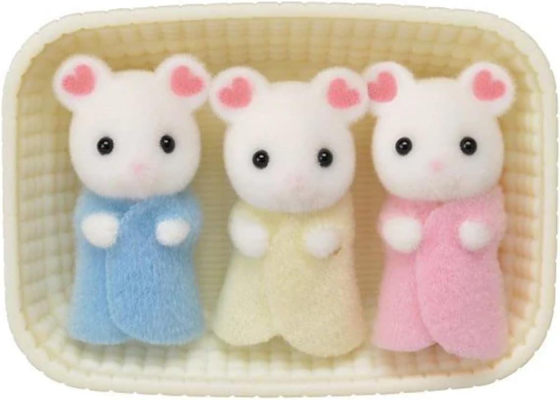 Sylvanian Families L5337 Marshmallow Mouse Triplets - Poppenhuisfiguren Naty Shop-poppen