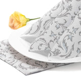 Papstar, 50 servetten "ROYAL Collection" 1/4-vouw 40 Cm X 40 Cm grijs "Damascato", #85005