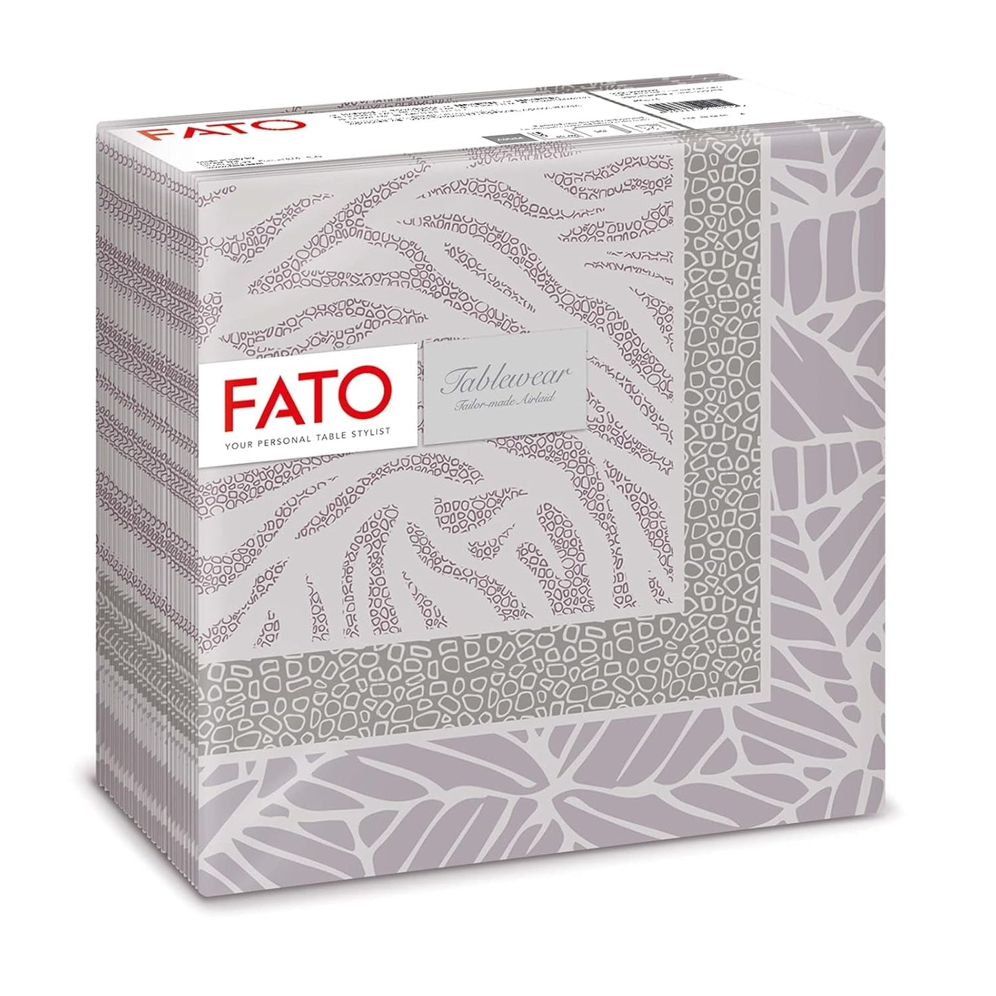 Fato - Droogpapieren servetten, airlaid, textieleffect, verpakking van 50 servetten, 40X40 gevouwen in 4-formaat, Tropicana Decor