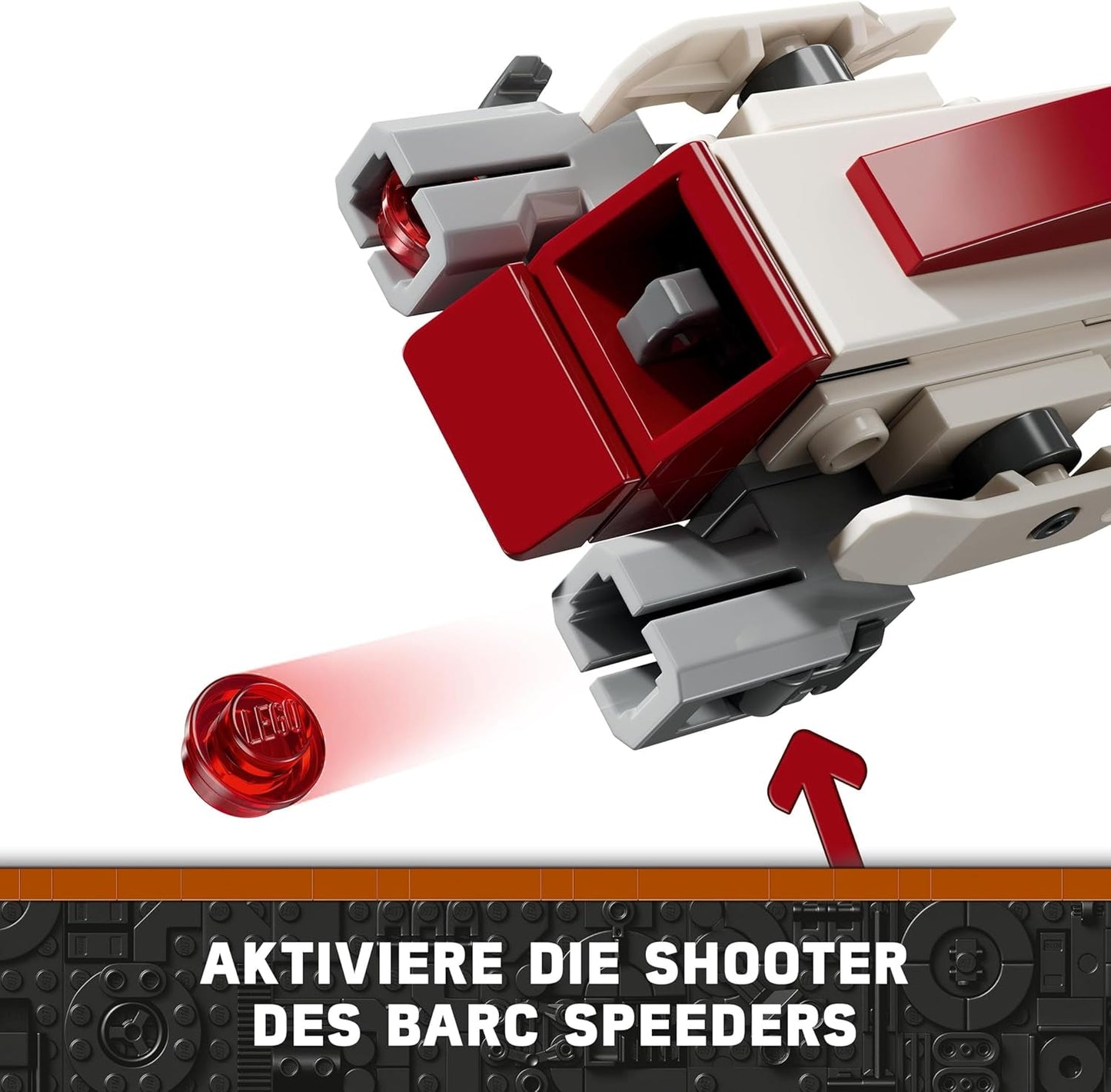 LEGO Star Wars Ontsnapping met de BARC Speeder, de Mandalorian set, speelgoedfiets met zijspan, inclusief de figuren Kelleran Beq en Grogu, cadeau voor jongens en meisjes vanaf 8 jaar 75378 Bouwsets Beuche in LEGO-Store