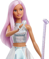 Barbie popster pop gekleed in sprankelende rok met microfoon en roze haar Cadeau voor kinderen van 3-7 jaar JCW42 Dazzling Dolls Naty Shop