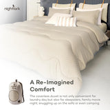 Night Lark dekbed zonder hoes, 4,5 Tog, Kingsize, Getufte Dot-collectie, luxe beddengoed, hypoallergeen, machinewasbaar, warm zand dekbedden en quilts Naty Shop