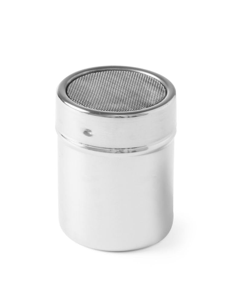 HENDI Shaker voor poedersuiker, met gaaszeefdeksel, shakercontainer, shaker, ø55x(h)75mm, RVS