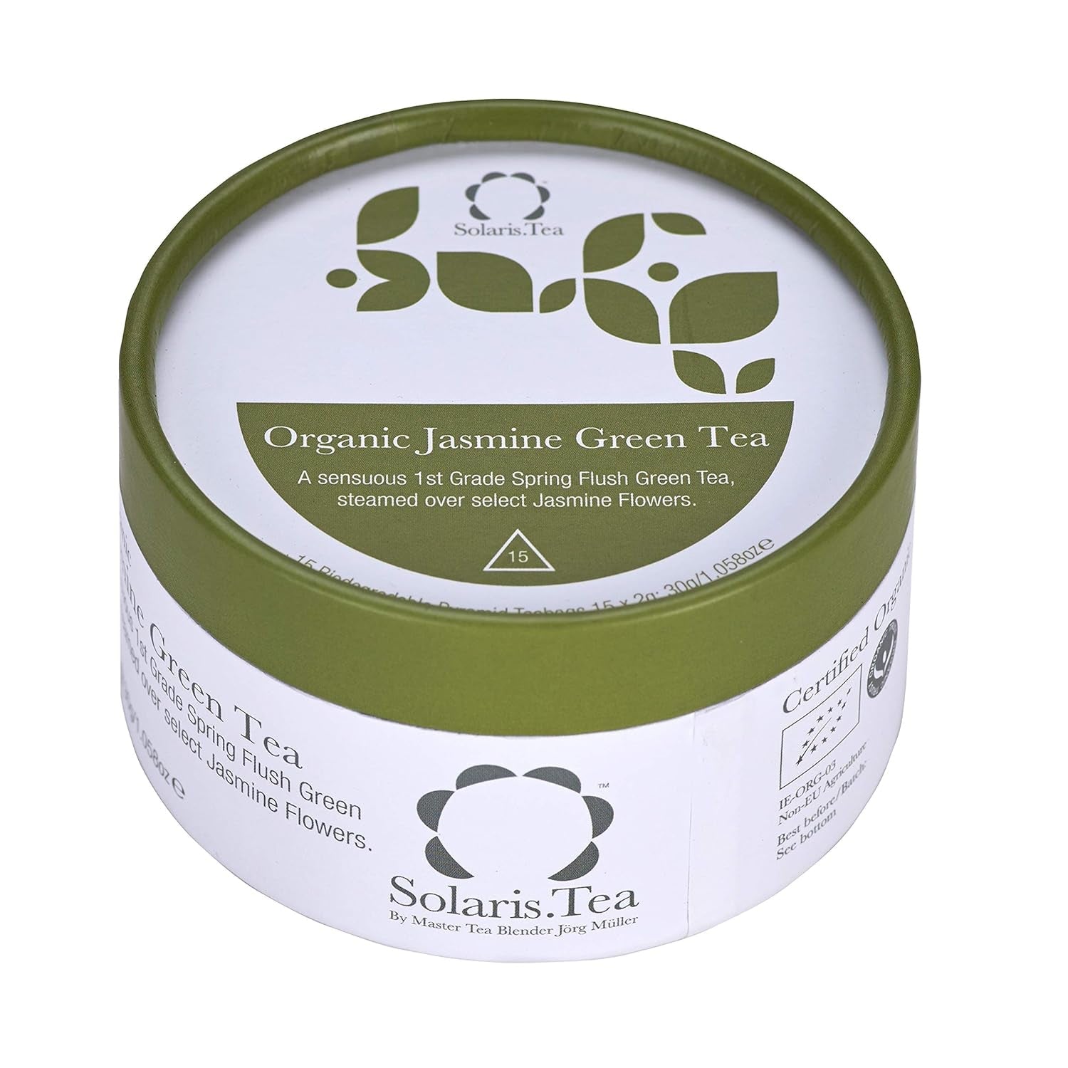 Biologische jasmijn groene thee 15 zijden theezakjes 1 pakje (1 x 30 g)