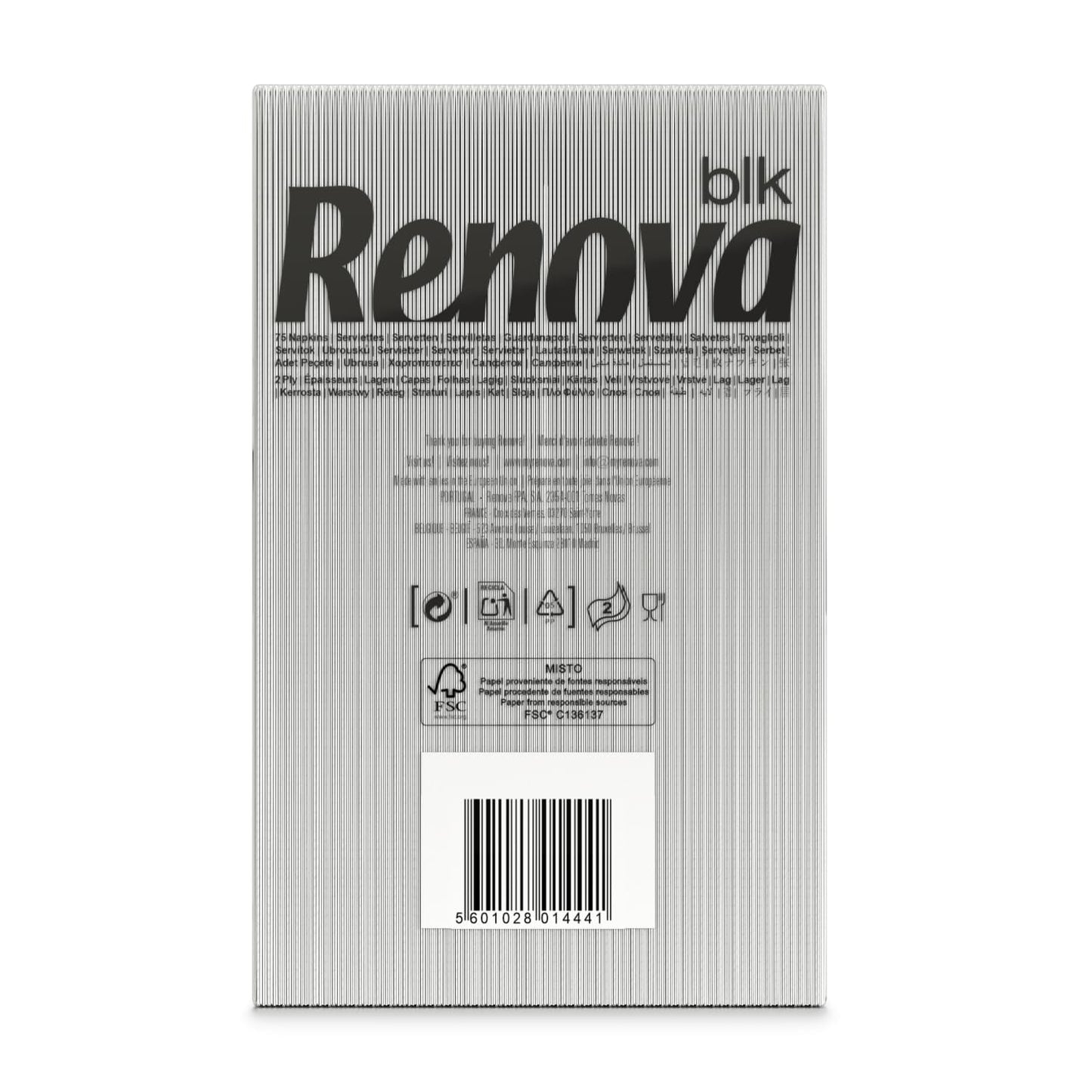Renova grote witte papieren servetten, 75 servetten