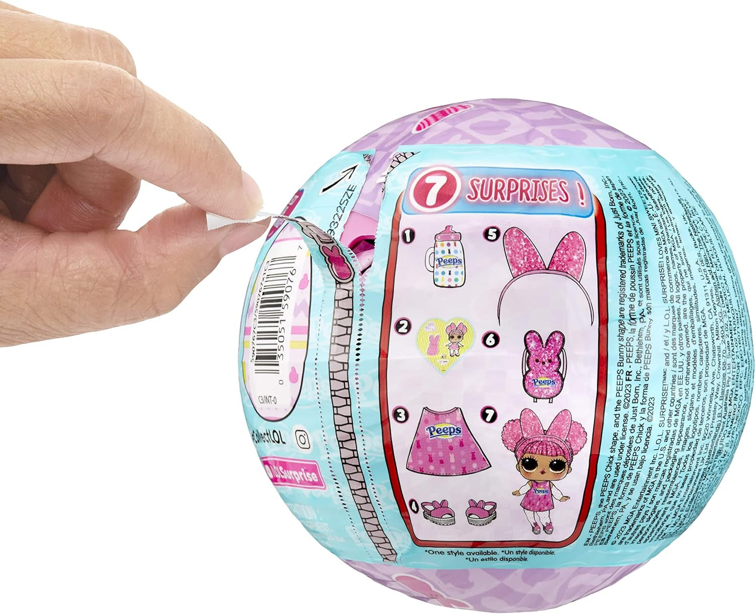 LOL. Verrassing! Loves Mini Sweets Peeps - Cute Bunny - Limitierte Auflage mit Frühlingsthema - Sammlerpuppe met 7 maanden - Voor kinderen, jongeren en Sammler ab 4 jaar