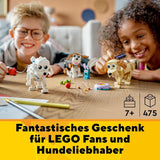 LEGO 31137 Creator 3In1 schattige hondenset met dierenfiguren Teckel, Mopshond, Poedel en meer, speelgoed voor kinderen vanaf 7 jaar, cadeau voor hondenliefhebbers Bouwsets Besuche in LEGO-Store