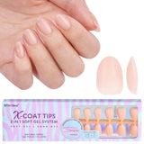 Btartbox Extra korte zachte gelnagels Volledige dekking Amandel korte nageltips 160 stuks Voorontworpen XCOATTIPS Kunstnagels Amandel korte nageltips voor nagelverlengingen