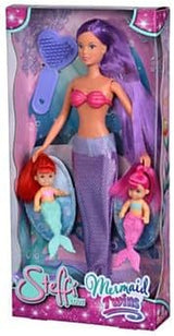 Simba 105734162001 105734162 - Steffi Love The Twin Mermaids / twee varianten / Steffi als zeemeermin / met twee baby-zeemeerminnen / modepop / 29 cm, voor kinderen vanaf 3 jaar
