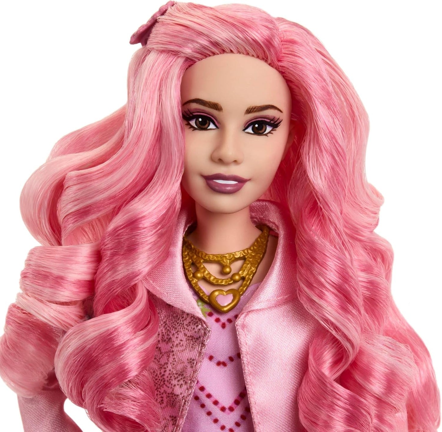 Mattel Disney Descendants: The Rise of Red Modepuppe en Accessoires – Bridget, de jonge Herzkonigin, met filminspirerende kleding en Cupcake, HWT91