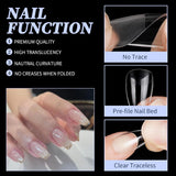Korte kunstnagels 500 stuks zachte gel volledige dekking nageltips voor gelnagels 12 maten Voorgepolijste nageltips voor gelnagels Korte kunstnagels Doodskistnagelverlengingen met doos