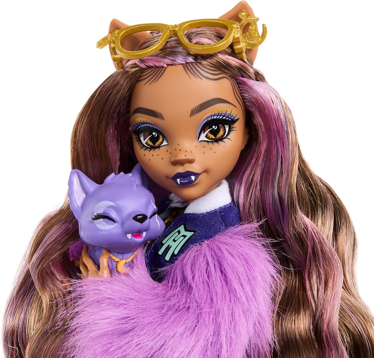 Monster High Clawdeen Wolf-pop met Crescent Dog en accessoires zoals rugzak, kalender, snacks en meer, HRP65 Naty Shop Dolls