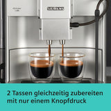 Siemens EQ.6 plus s300 automatische espressomachine TE653501DE, voor vele koffiespecialiteiten, melkopschuimer, keramische molen, dubbele koffiefunctie, antikalk, automatische stoomreiniging, 1500 W, zilver