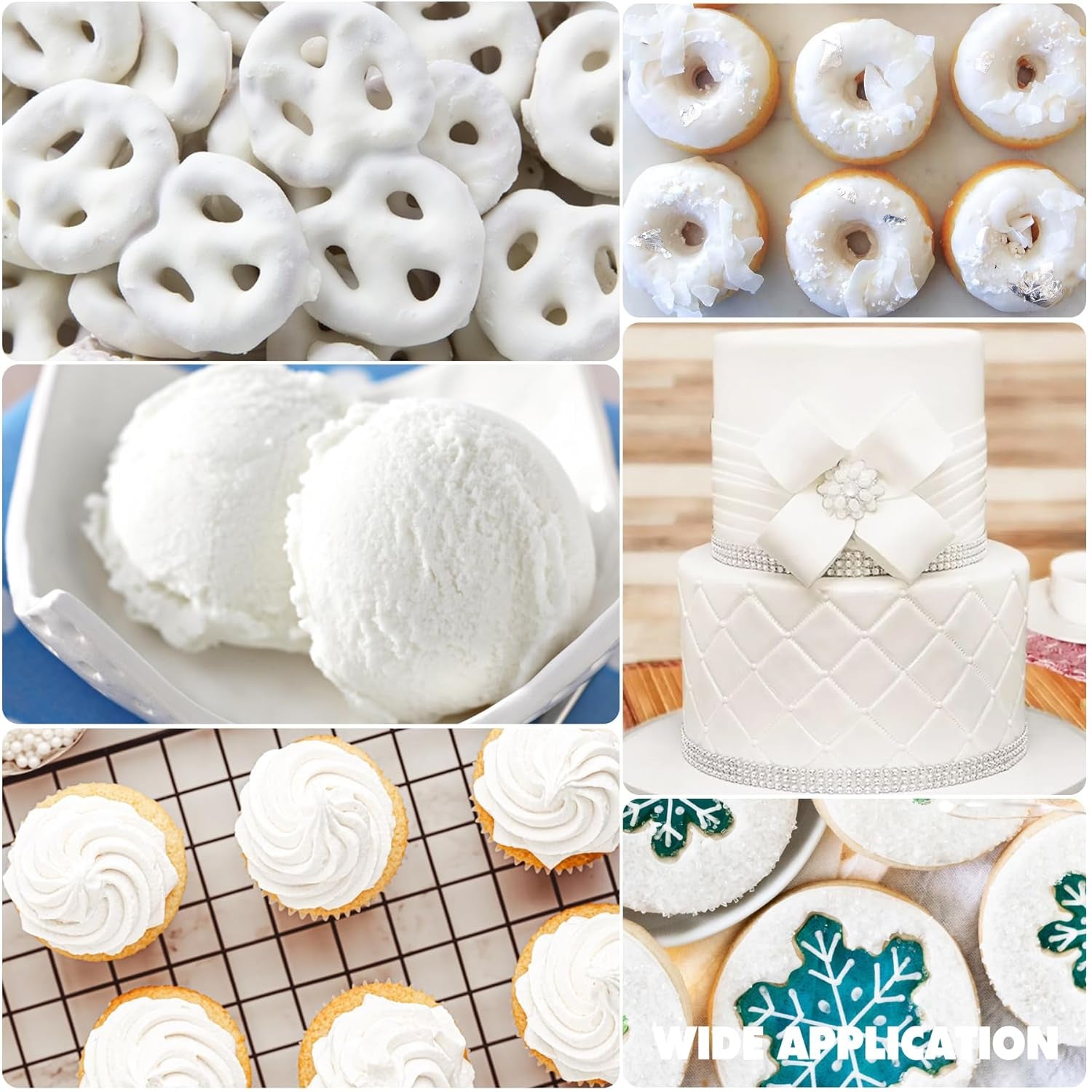 Gelkleurstof - 120 g geconcentreerde kleurstof voor taartdecoratie, bakken, koekjes, macarons - Suikervrije kleurstof voor drankjes, taartdecoratie, doe-het-slijm, paasei (wit)