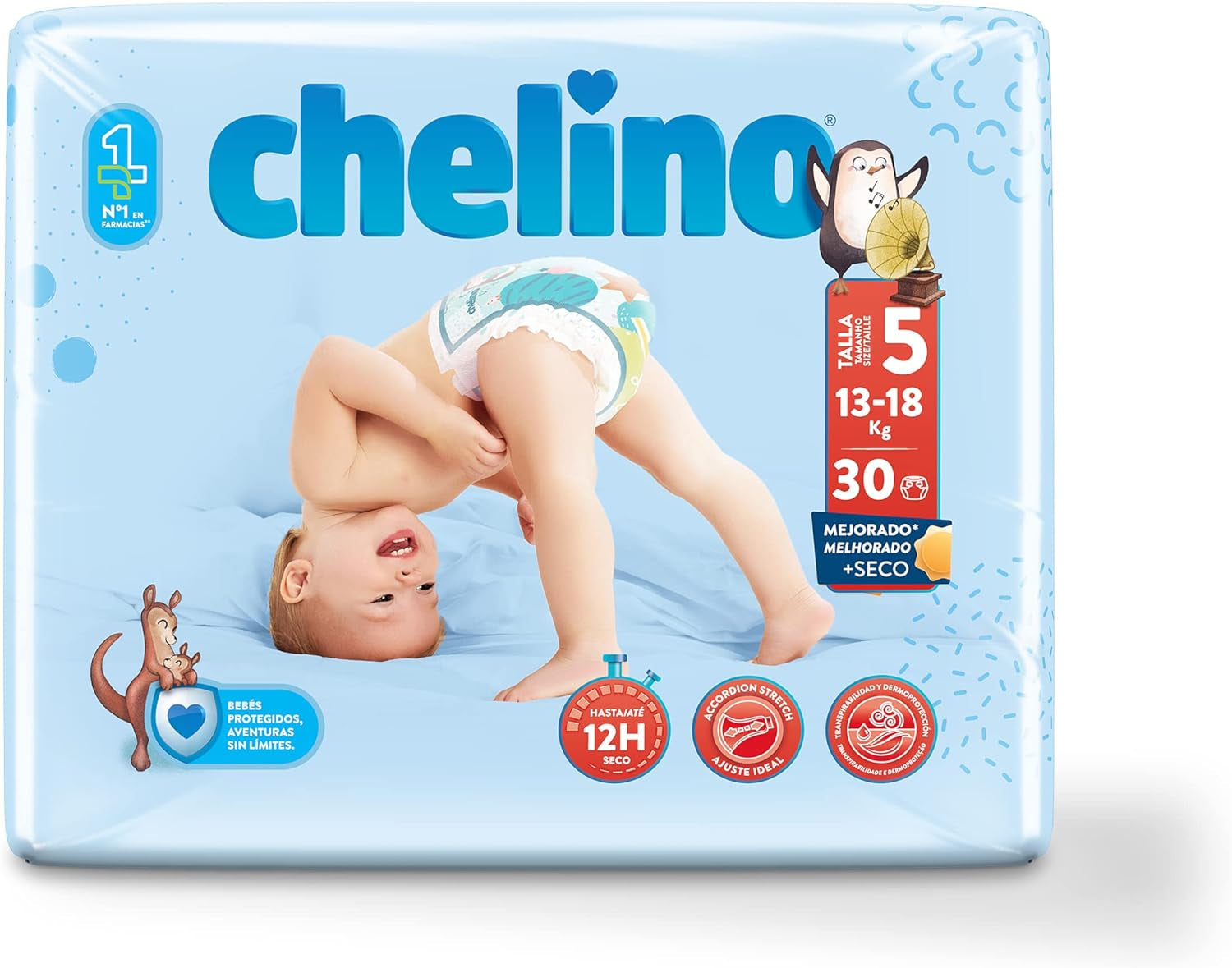 Luiers Indas Fashion & Love, Junior T 5 voor 13-18 kg, (30 stuks)