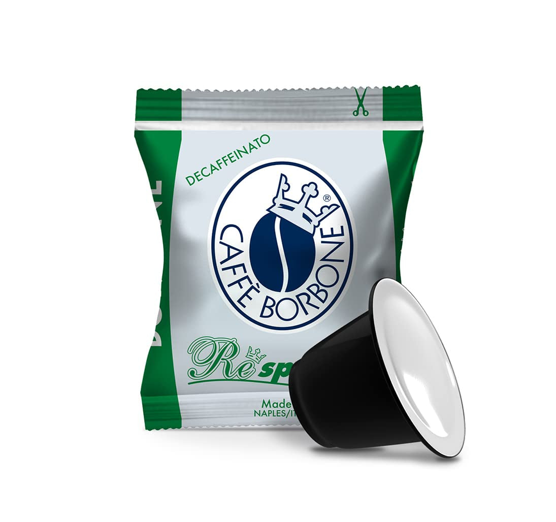 Caffè Borbone Kaffee Kapseln Respresso, Blaue Mischung, 100 stück & Kaffee Kapseln Respresso, Entkofeinierte Dek Mischung - 100 stück - Compatibel met Häuslichen Kaffeemaschinen Nespresso®*