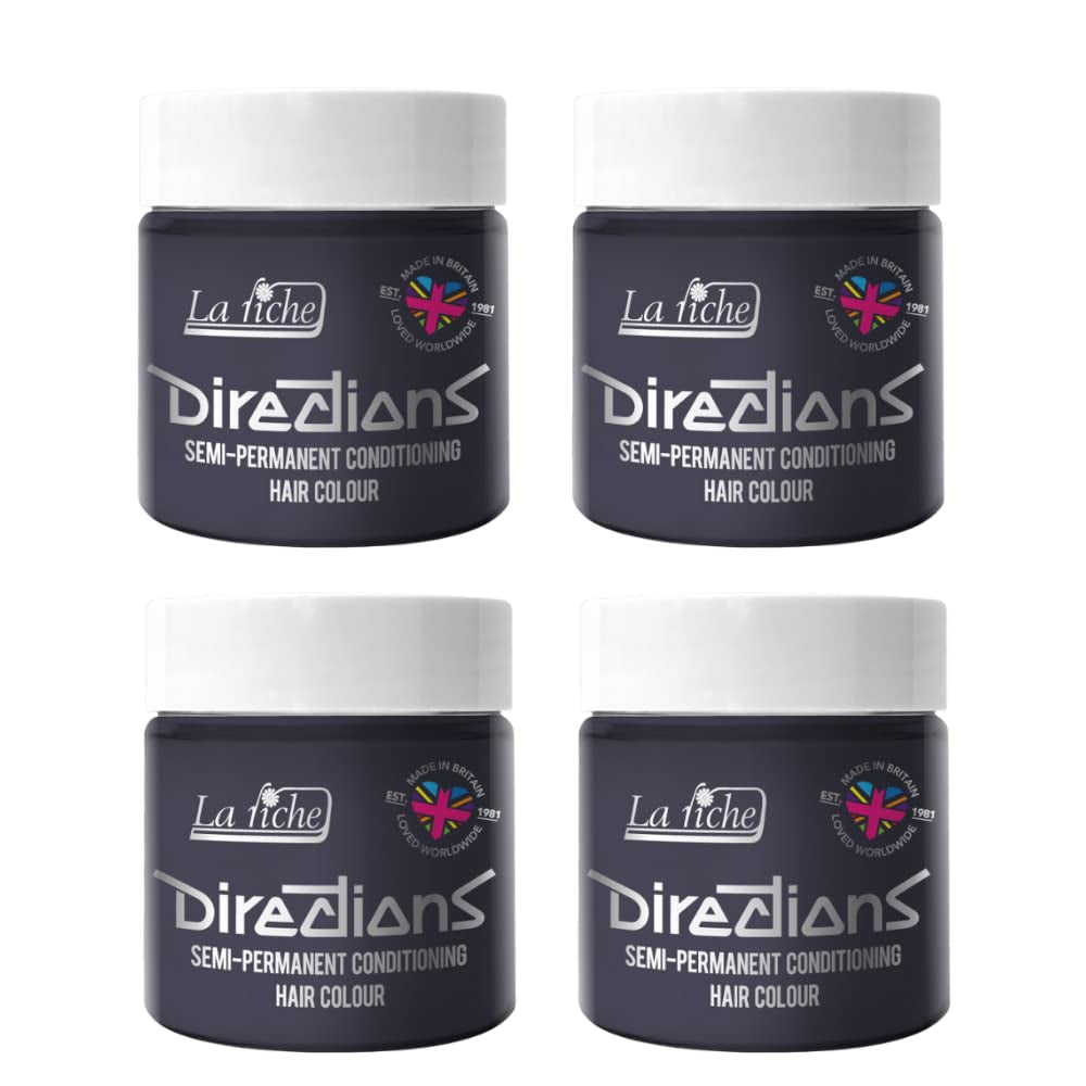 Semi-permanente haarkleuring Directions 100 ml doos 4 pack (Pillarbox Red) Haarverf Naty Shop Stormy grijs 400 Ml (1 pack)