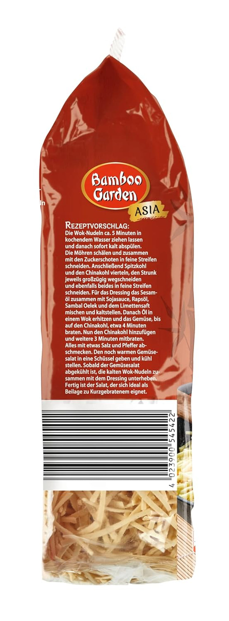 Bamboo Garden - Woknoedels | Instantnoedels met ei | Mixen, voorkoken is niet nodig | Voor Aziatische wokgerechten | 250 gram in een zak