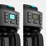 Cecotec Coffee 66 Grind & Drop Essentieel druppelkoffiezetapparaat. 1086 W, messenslijper, maximaal 12 kopjes, Extreme Aroma-technologie, digitaal, roestvrij staal, automatische uitschakeling.