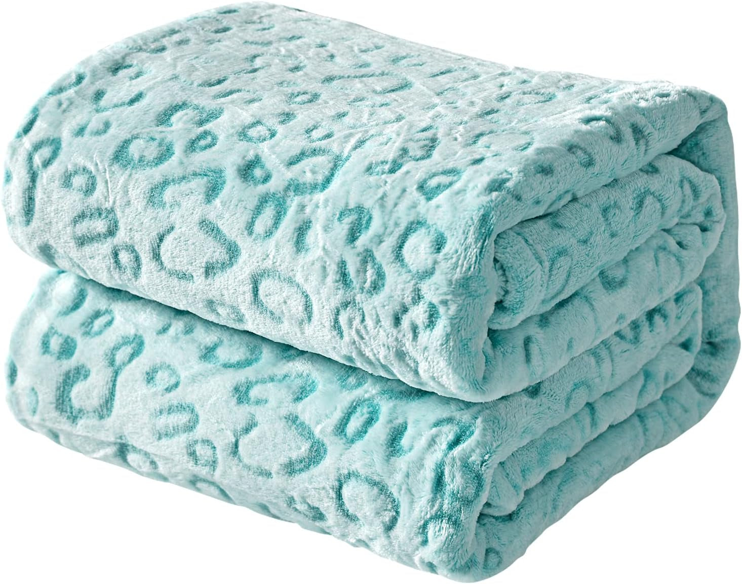 FY FIBRE HOUSE flanellen fleece plaid, microvezel deken met 3D cheetah print, 228 X 274 cm, paars Quilts en quilts Naty Shop Blue 50 "X60"