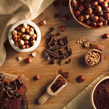 Chocolade met melkchocolade en hazelnootvulling, doos van 200 g