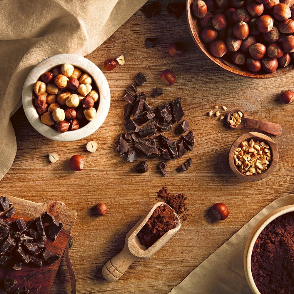 Chocolade met melkchocolade en hazelnootvulling, doos van 200 g