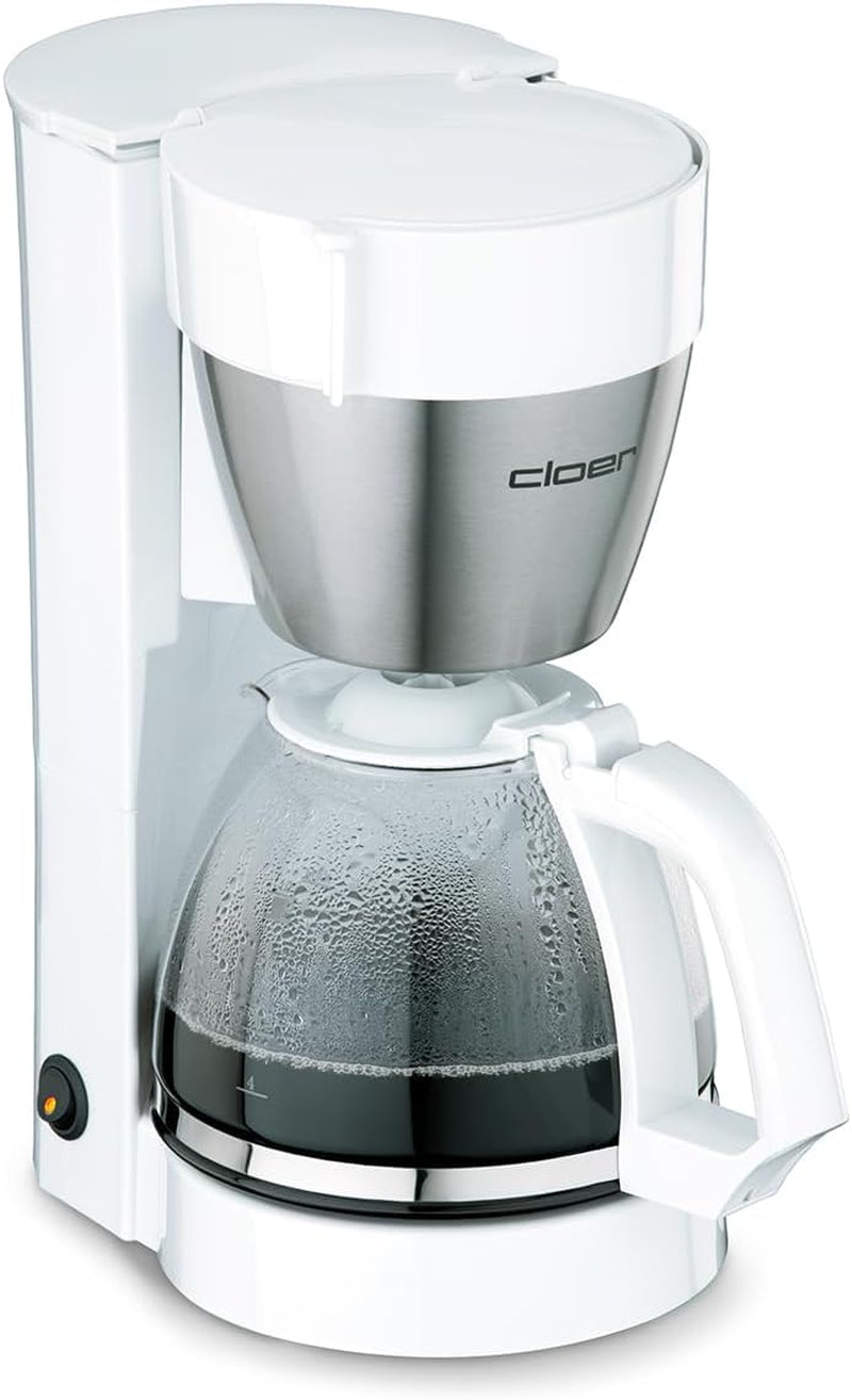 Cloer 5009 warmhoudfilter-espressomachine voor maximaal 8 kopjes 800W met geïsoleerde roestvrijstalen karaf 1x4 filterbeker zwart