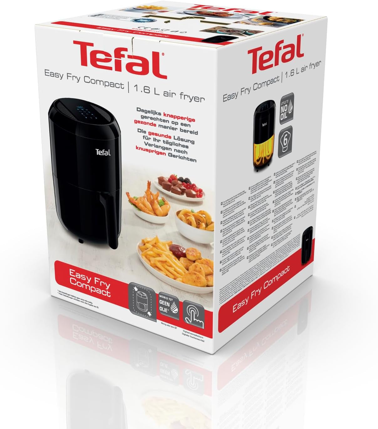 Tefal EY3018 Easy Fry Compacte heteluchtfriteuse, 1,6L, 6 kookprogramma's Huishoudelijke apparaten Naty Shop