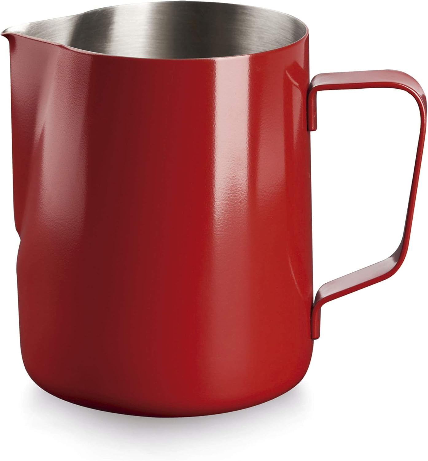 58251 58151 Melkbeker 18/10, rood, roestvrij staal