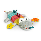 Fehn babyhandpop krokodil - knuffel met rammelaar, ritselend papier, bijtring en pieper - babyhandpop - bijtspeelgoed voor baby's en peuters vanaf 6+ maanden Babyspeelgoed Naty Shop Krokodil