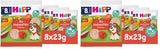 HiPP Biologische maïswafels met aardbeien (8 x 23 g), snack voor baby's vanaf 8 maanden, alleen gezoet met fruit en groenten, glutenvrij, beste biologische kwaliteit (2-pack)