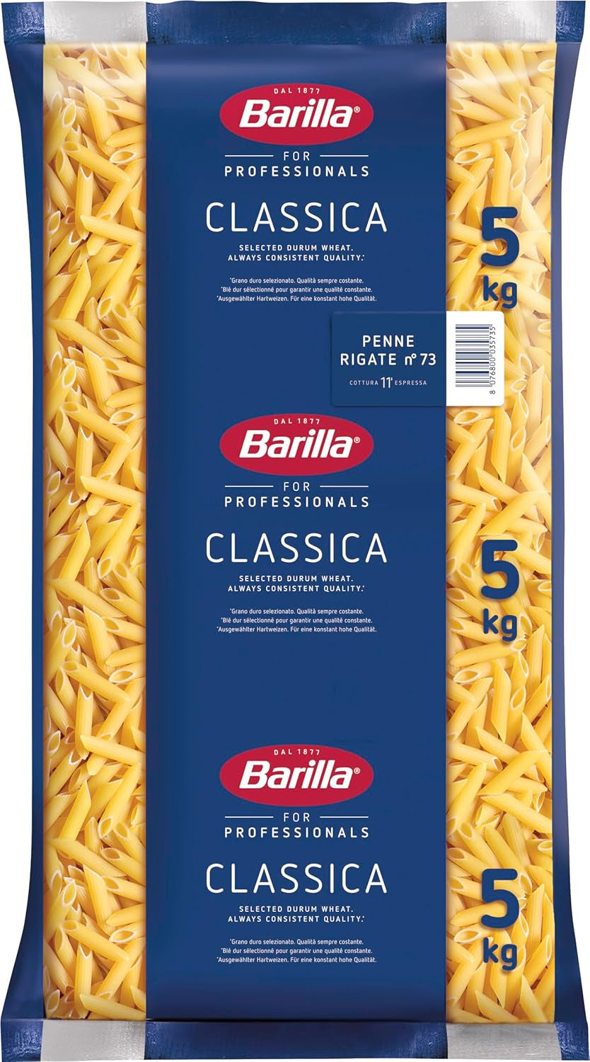 Penne Rigate Barilla durumtarwepasta n. 73 – Pak van 1 (1x5kg)