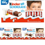 Kinder Chocolate - Gevulde melkchocoladerepen - 1 pakje met 24 individuele repen (24 x 12,5 g).