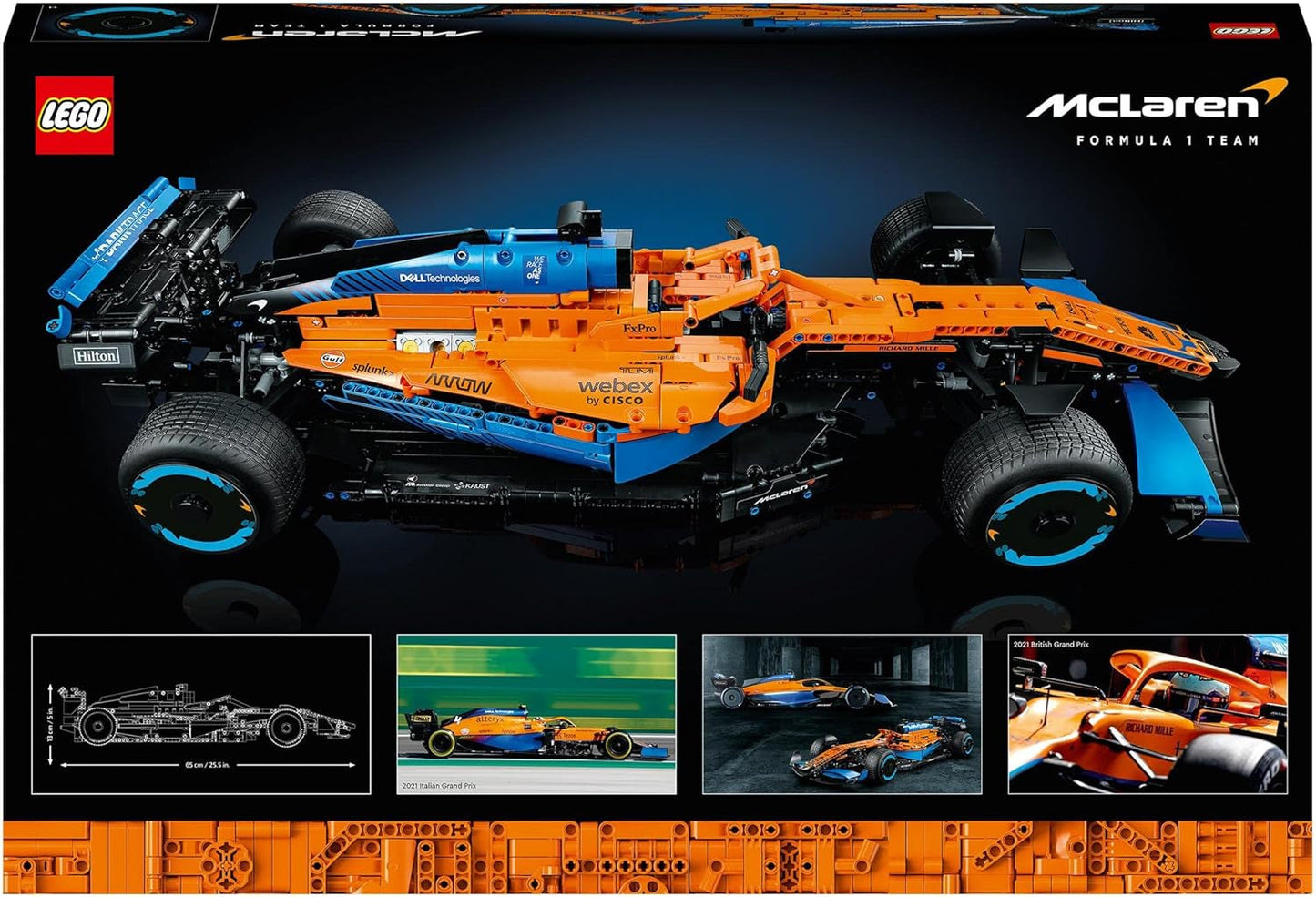 Lego Technic McLaren Formule 1 racewagen - F1-model voor volwassenen met V6-motor en stuurinrichting - Cadeau voor motorsportfans en verzamelaars - 42141 Bouwsets Besuche den LEGO-Store