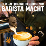 Alpro Barista Haferdrink – Zum Aufschäumen – Vegan en melkvrij – Van Natur aus lactosevrij – Rijk aan ballaststoffen, calcium en vitamines – 8 x 1 L – Haltbar