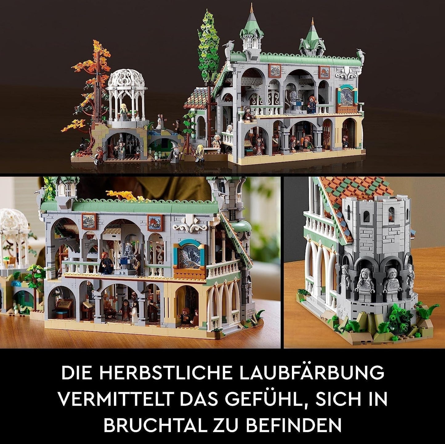 LEGO Icons The Lord Of The Rings: Rivendell - Verzamel- en displayset voor volwassenen met 15 unieke minifiguren waaronder Gandalf, Legolas, Aragorn en Frodo, exclusief op Amazon - 10316 Bouwsets Besuche in LEGO-Store