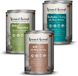 Venandi Animal Premium Nassfutter für Katzen, Probierpaket II, Kip + Konijn, Kalb, Kalkoen, 6 x 400 g, getreidefrei en natuurbelassen, 2,4 kg