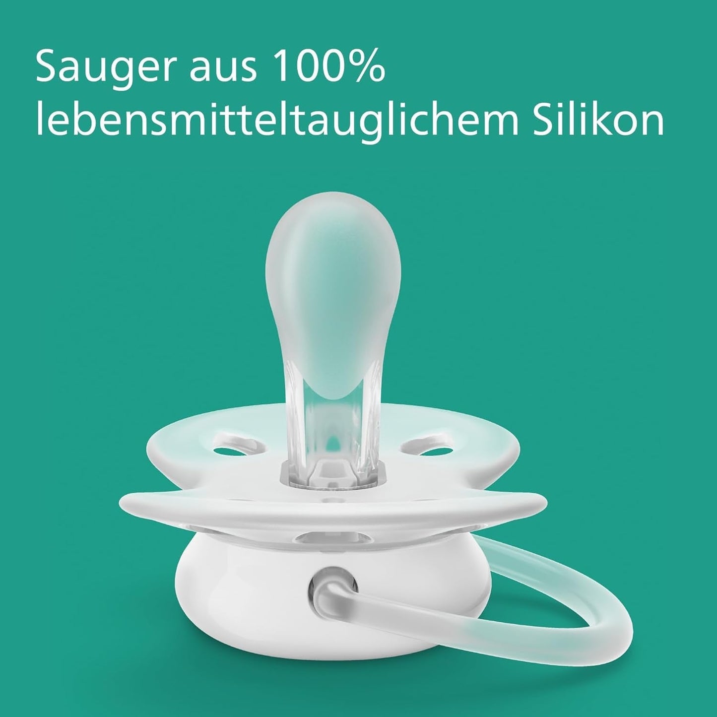 Philips AVENT Ultra Soft-fopspenen - pakket van 4 extra zachte BPA-vrije fopspenen voor baby's van 0-6 maanden, inclusief draagtas en sterilisatie (model SCF091/35)