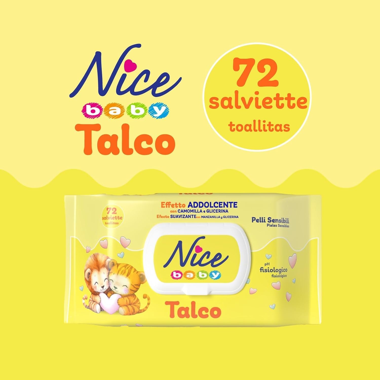 NICE Baby Natte Doekjes 72st Met Deksel Talk Geur Natuurlijke Materialen Zachte Reiniging Baby 1st